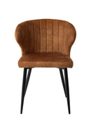 Jídelní židle Lyon Cognac s černou základnou Mahom