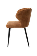 Jídelní židle Lyon Cognac s černou základnou Mahom