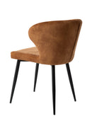 Jídelní židle Lyon Cognac s černou základnou Mahom