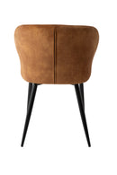 Jídelní židle Lyon Cognac s černou základnou Mahom