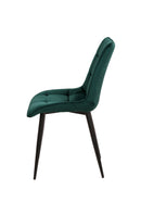 Jídelní židle Nice Tmavě zelená s černou podnoží Mahom