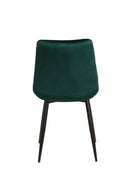 Jídelní židle Nice Tmavě zelená s černou podnoží Mahom
