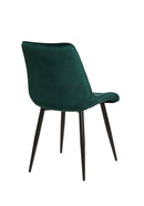 Jídelní židle Nice Tmavě zelená s černou podnoží Mahom