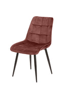 Jídelní židle Nice růžová s černou podnoží Mahom