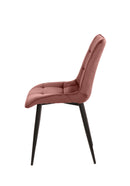 Jídelní židle Nice růžová s černou podnoží Mahom