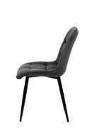 Jídelní židle Nice Antracit s černou základnou Mahom