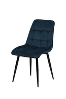 Jídelní židle Nice Tmavě modrá s černou podnoží Mahom