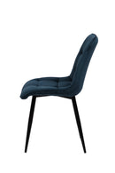 Jídelní židle Nice Tmavě modrá s černou podnoží Mahom