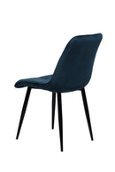 Jídelní židle Nice Tmavě modrá s černou podnoží Mahom