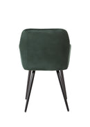 Jídelní židle Nancy Tmavě zelená s černou podnoží Mahom