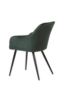 Jídelní židle Nancy Tmavě zelená s černou podnoží Mahom