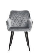 Jídelní židle Nancy šedá s černou základnou Mahom