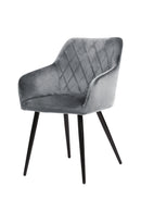 Jídelní židle Nancy šedá s černou základnou Mahom