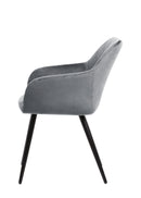 Jídelní židle Nancy šedá s černou základnou Mahom