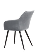 Jídelní židle Nancy šedá s černou základnou Mahom