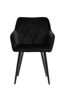 Jídelní židle Nancy černá s černou základnou Mahom