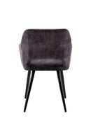 Jídelní židle Nantes Tmavě šedá s černou podnoží Mahom