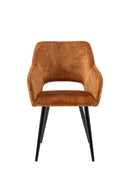 Jídelní židle Nantes Cognac s černou základnou Mahom