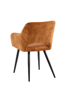 Jídelní židle Nantes Cognac s černou základnou Mahom