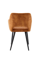 Jídelní židle Nantes Cognac s černou základnou Mahom