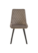 Jídelní židle Reims světle šedá s černou základnou Mahom