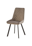 Jídelní židle Reims světle šedá s černou základnou Mahom