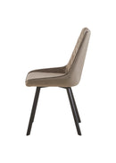 Jídelní židle Reims světle šedá s černou základnou Mahom