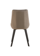 Jídelní židle Reims světle šedá s černou základnou Mahom