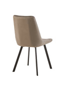 Jídelní židle Reims světle šedá s černou základnou Mahom